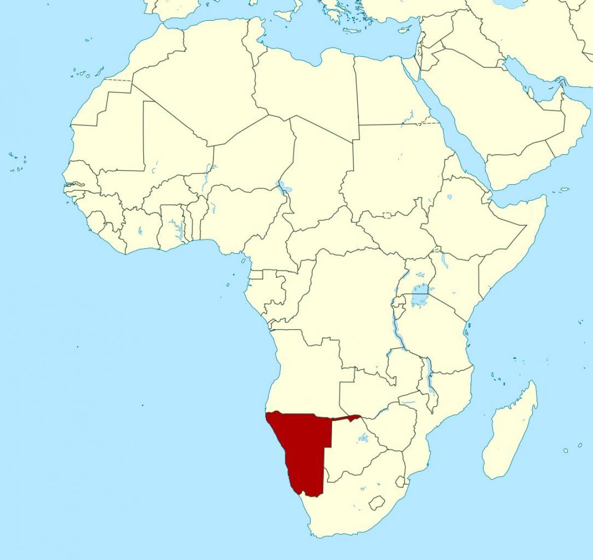 Mapa Namibia afrikan