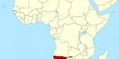 Mapa Namibia afrikan
