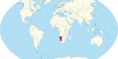 Namibia kokapena munduko mapa